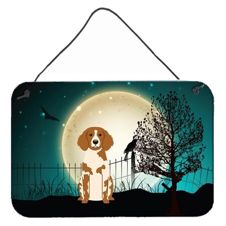 Carolines Treasures Halloween Scary Brittany Spaniel Wall or Door Hanging Prints BB2262DS812
